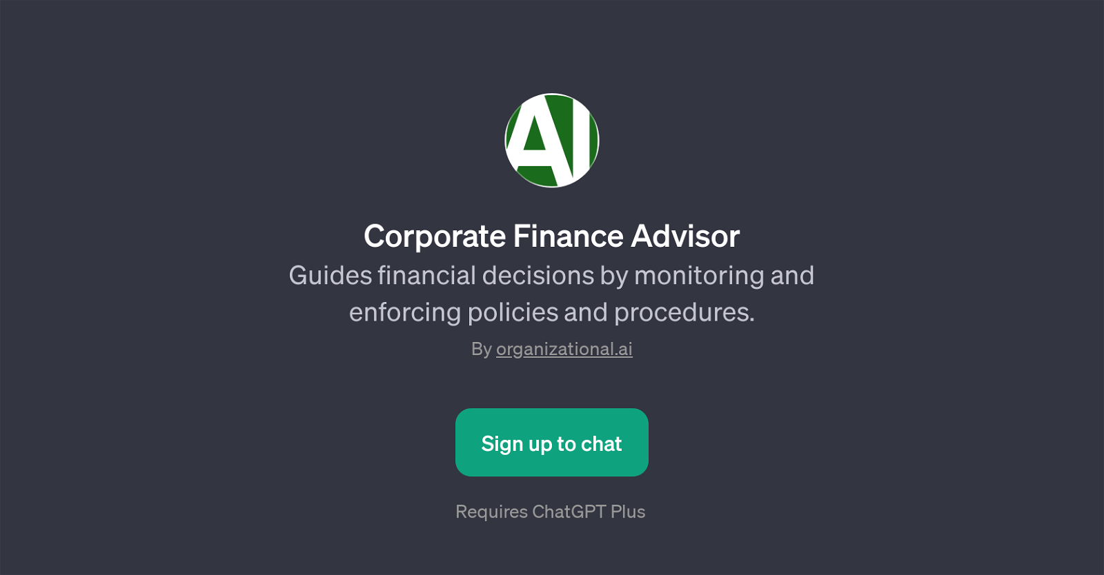 Corporate Finance Advisor website