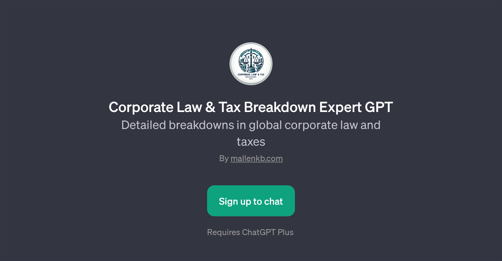 Corporate Law & Tax Breakdown Expert GPT website