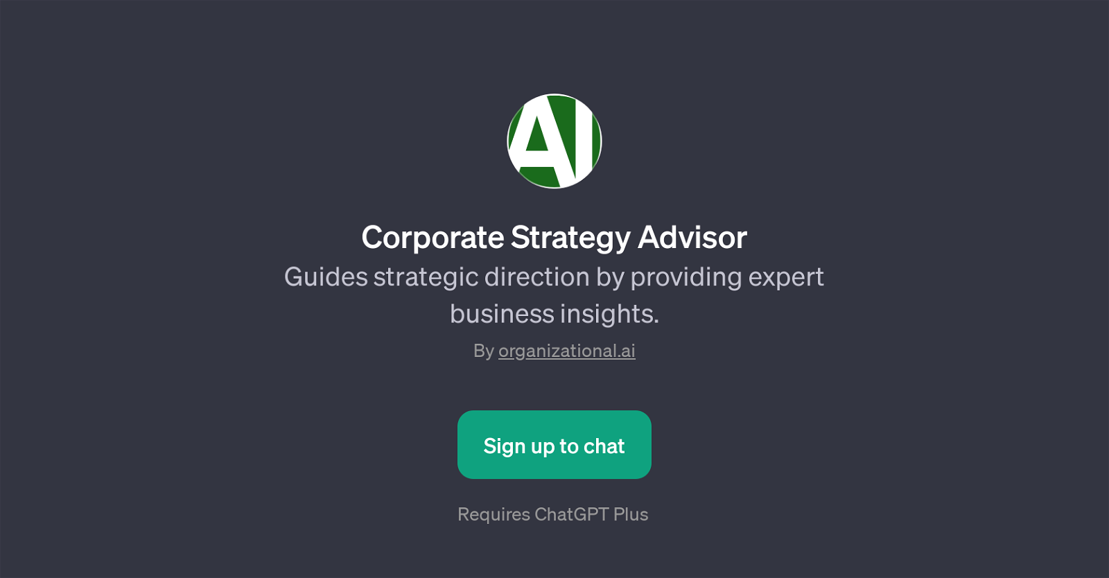 Corporate Strategy Advisor website