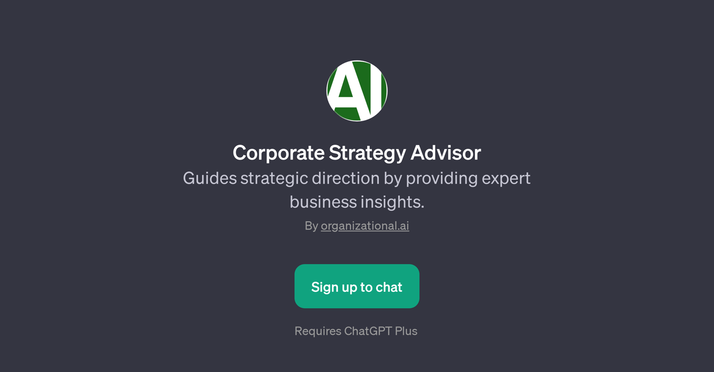 Corporate Strategy Advisor website