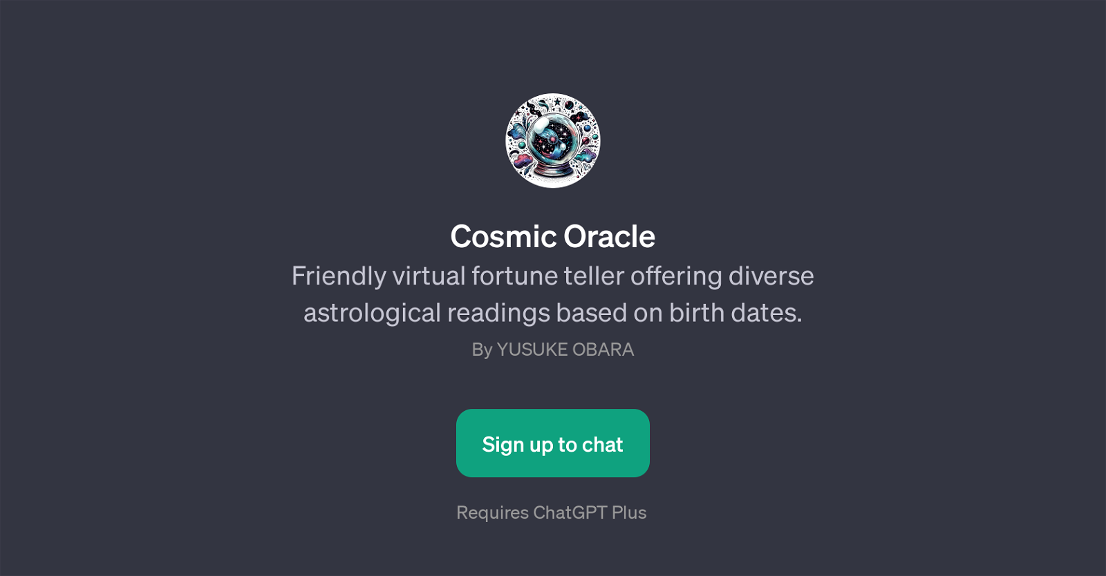Cosmic Oracle website