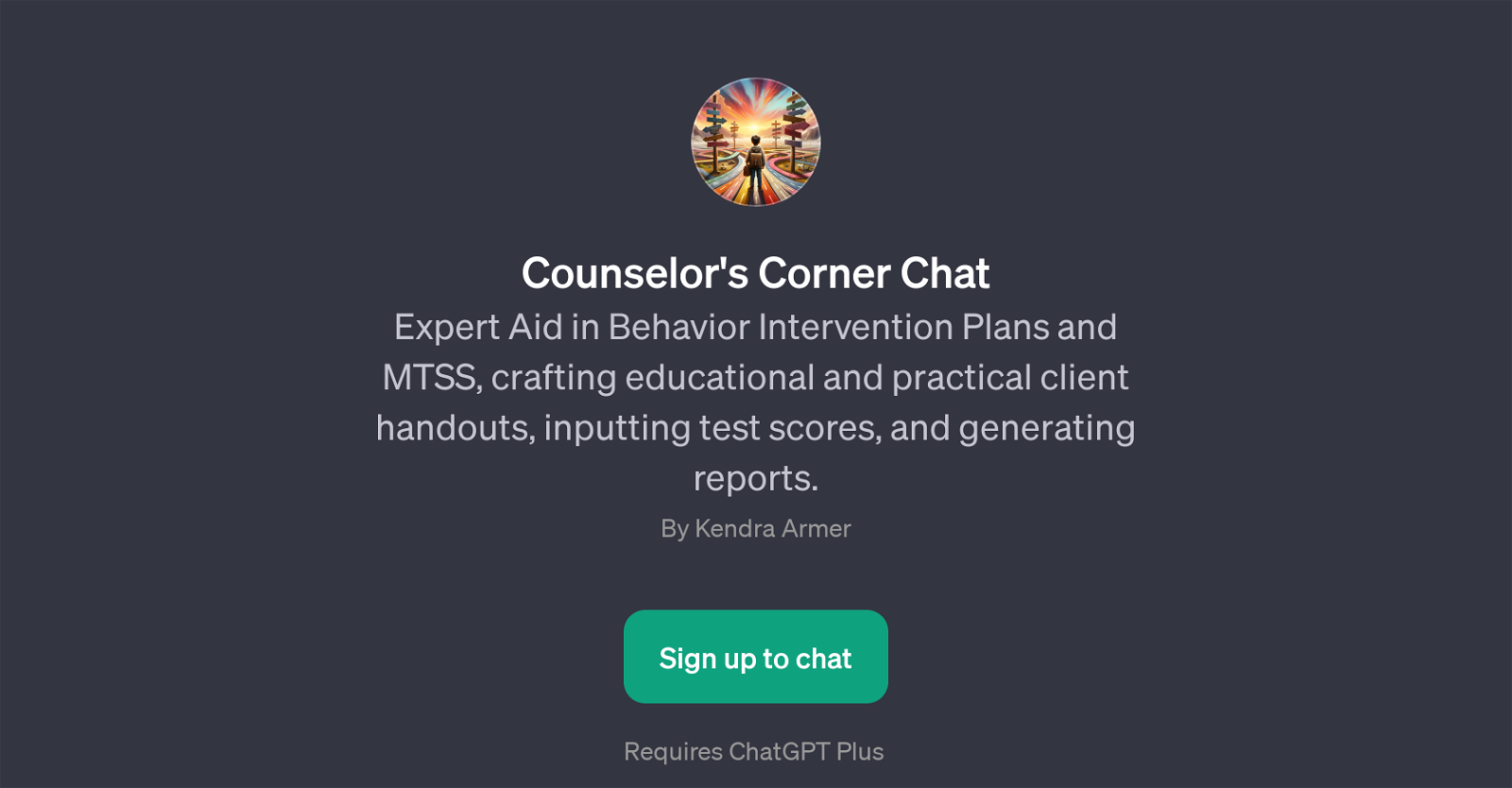 Counselor's Corner Chat website