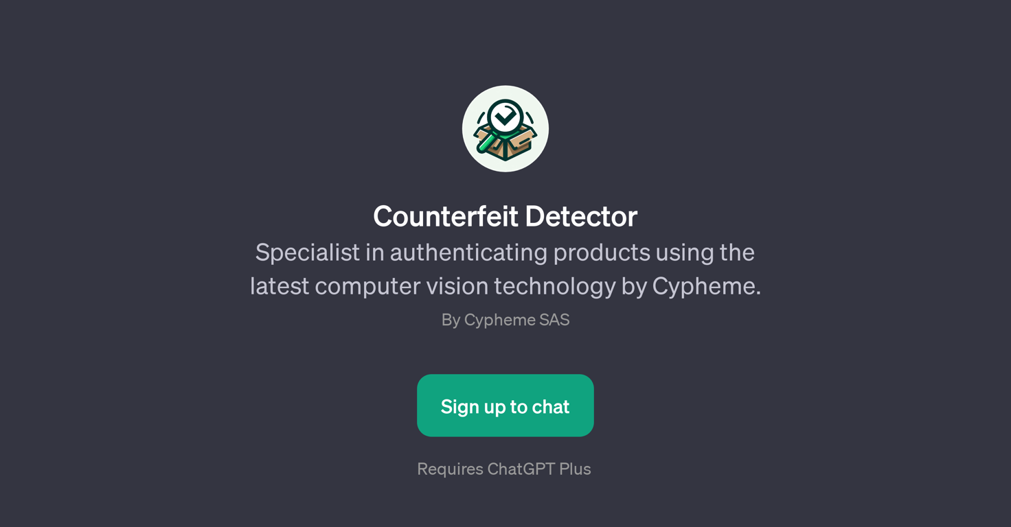 Counterfeit Detector website