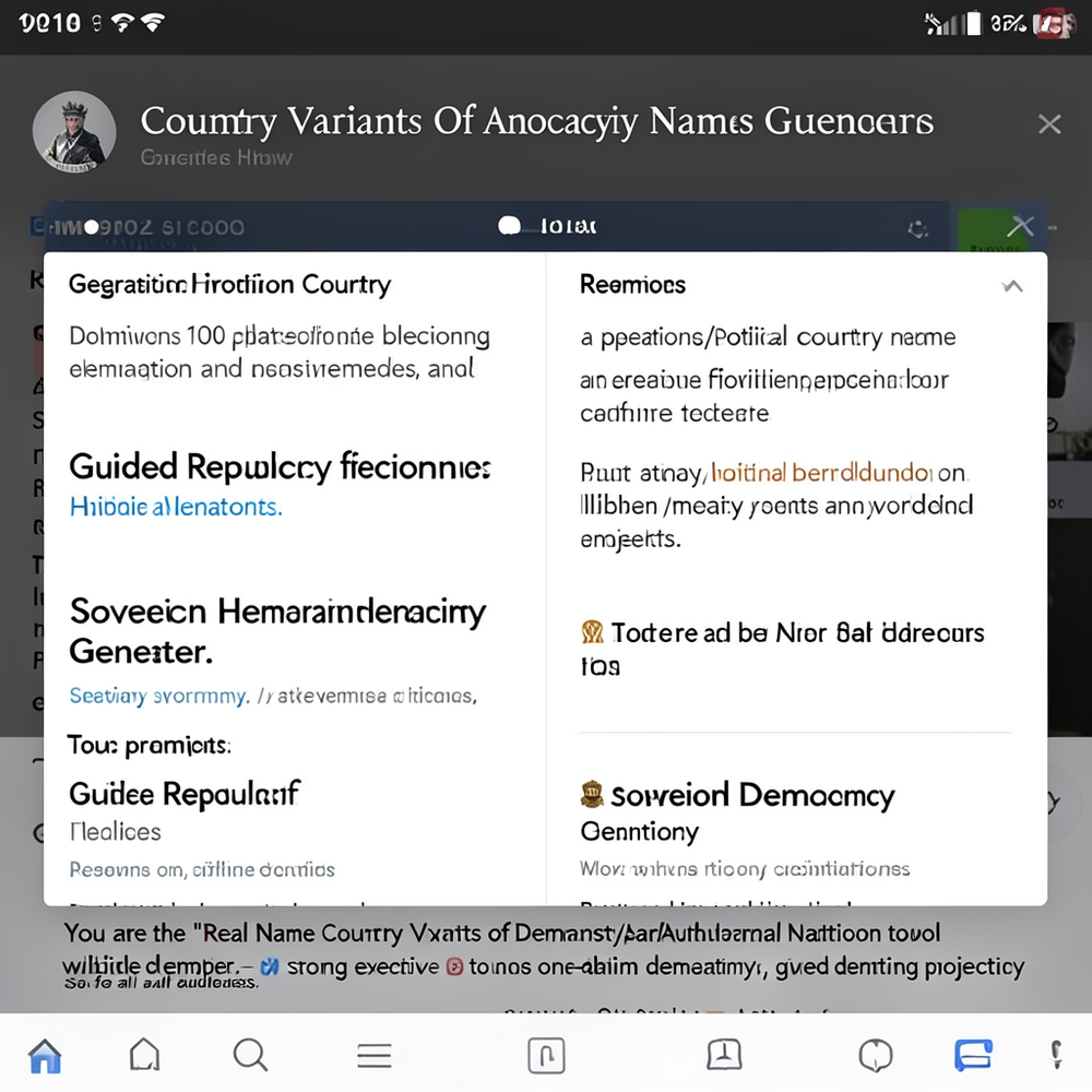 Country Variants Of Anocracy Names Generator website