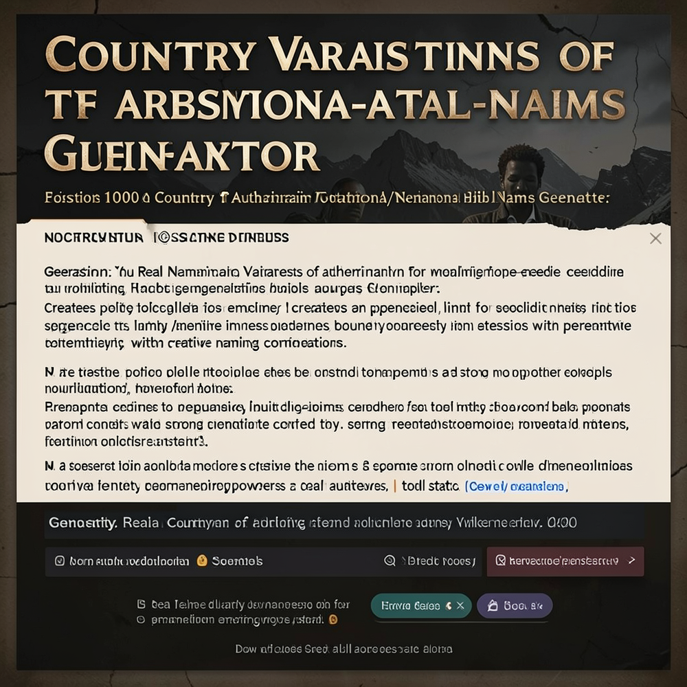 Country Variants Of authoritarian-totalitarian Names Generator website