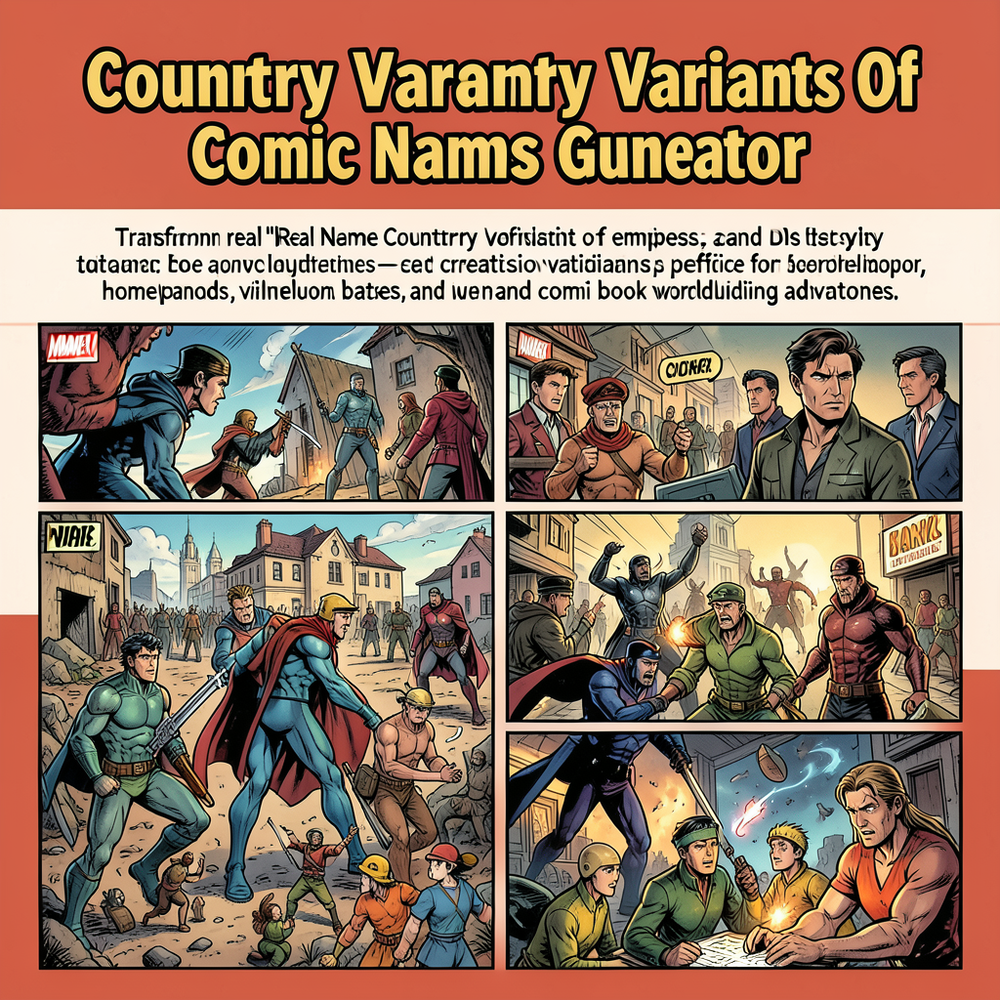 Country Variants Of Comic Names Generator website