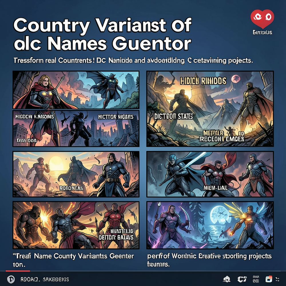 Country Variants Of Dc Names Generator website
