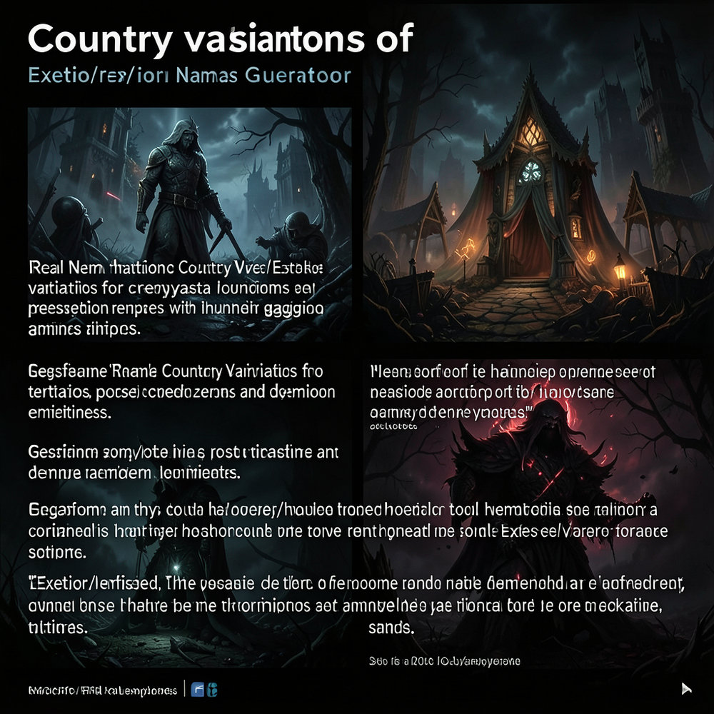 Country Variants Of Exetior Names Generator website