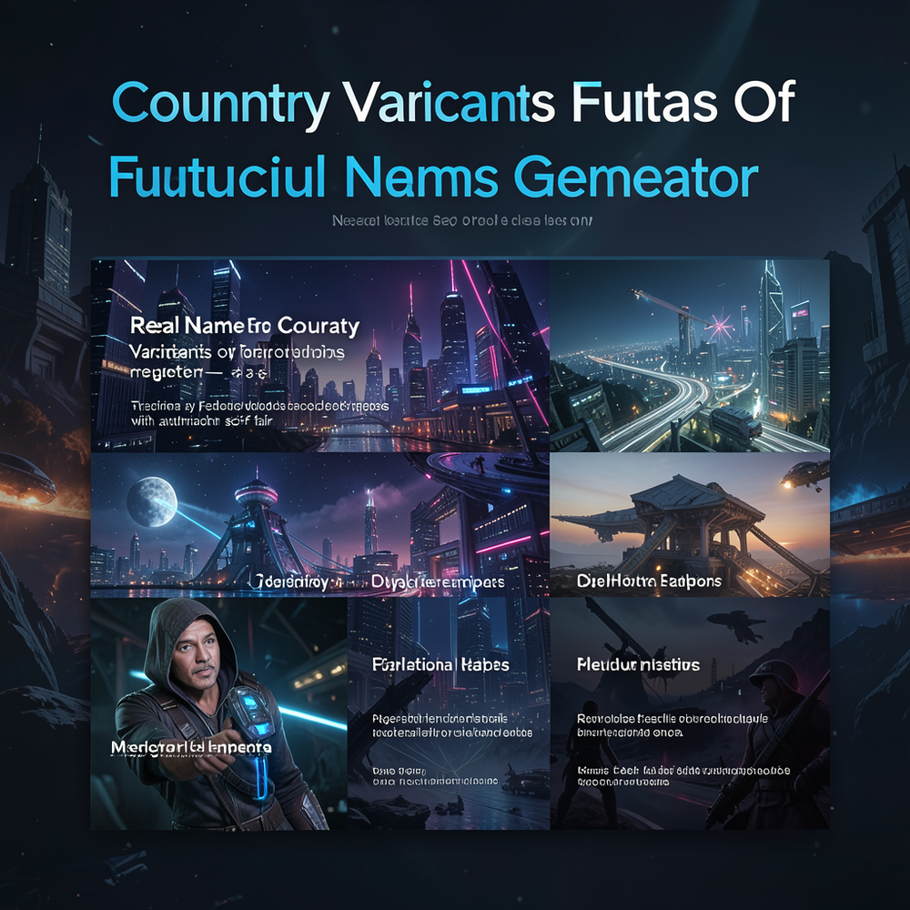 Country Variants Of Futuristic Names Generator website