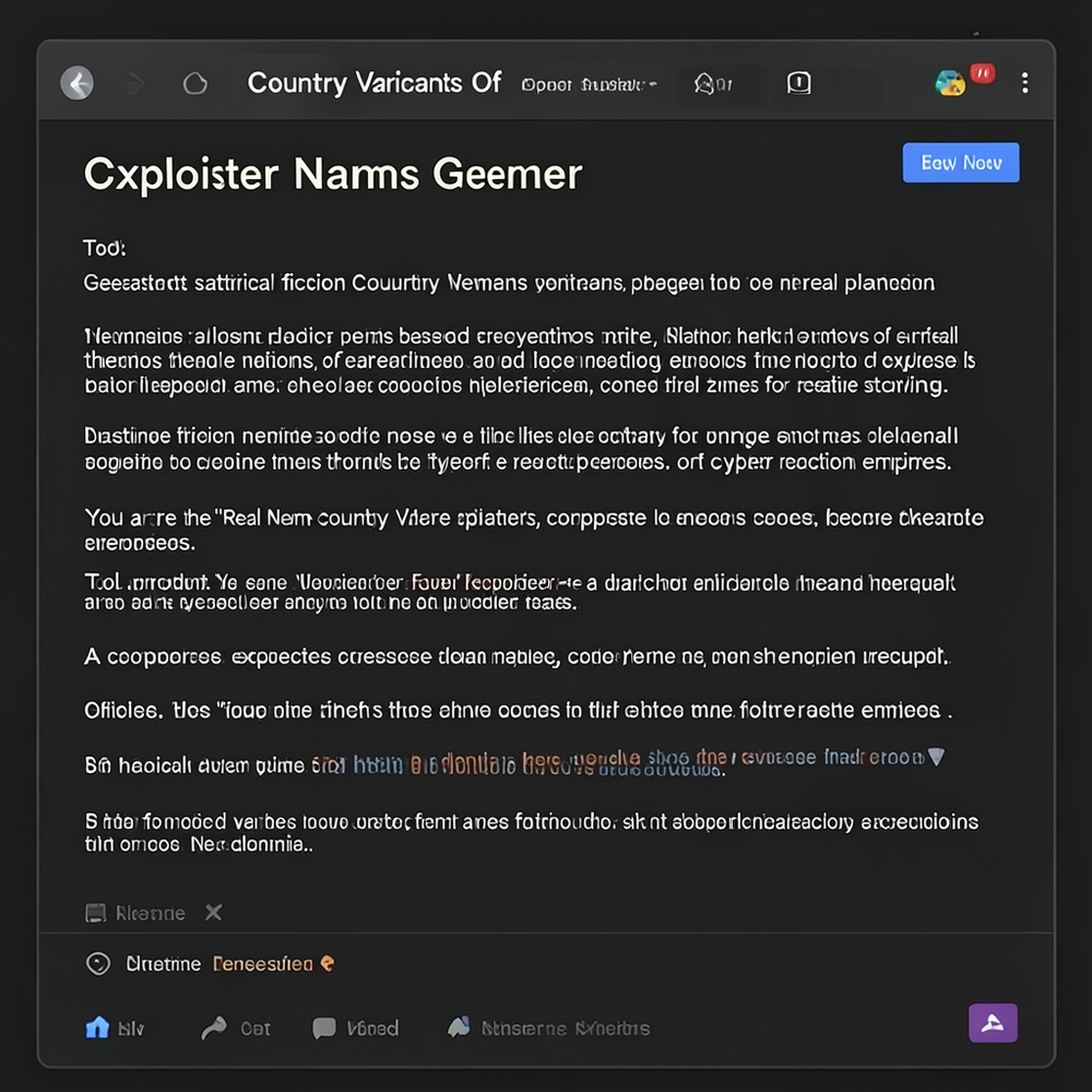 Country Variants Of Exploiter Names Generator website