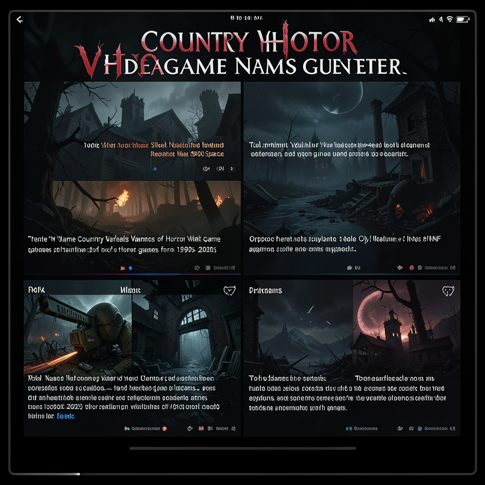 Country Variants Of Horror VideoGame Names Generator website