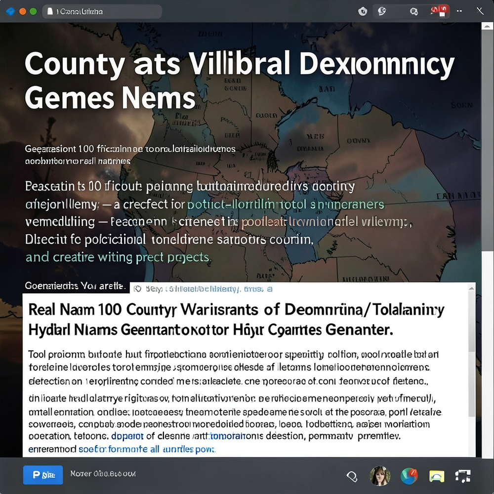 Country Variants Of Illiberal Democracy Names Generator website