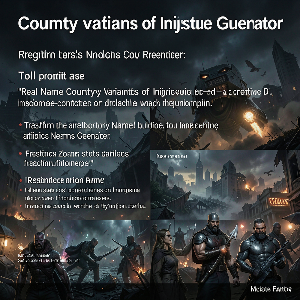 Country Variants Of Injustice Names Generator website