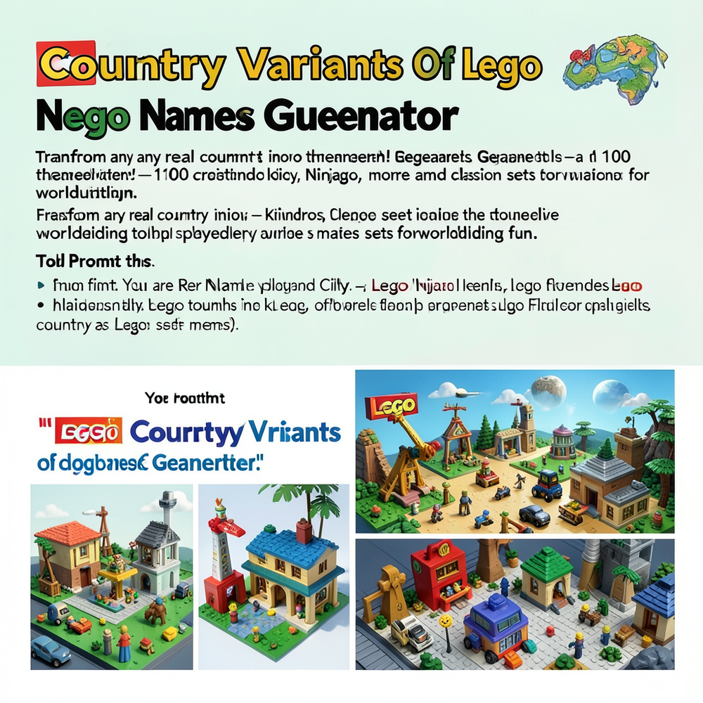Country Variants Of Lego Names Generator website