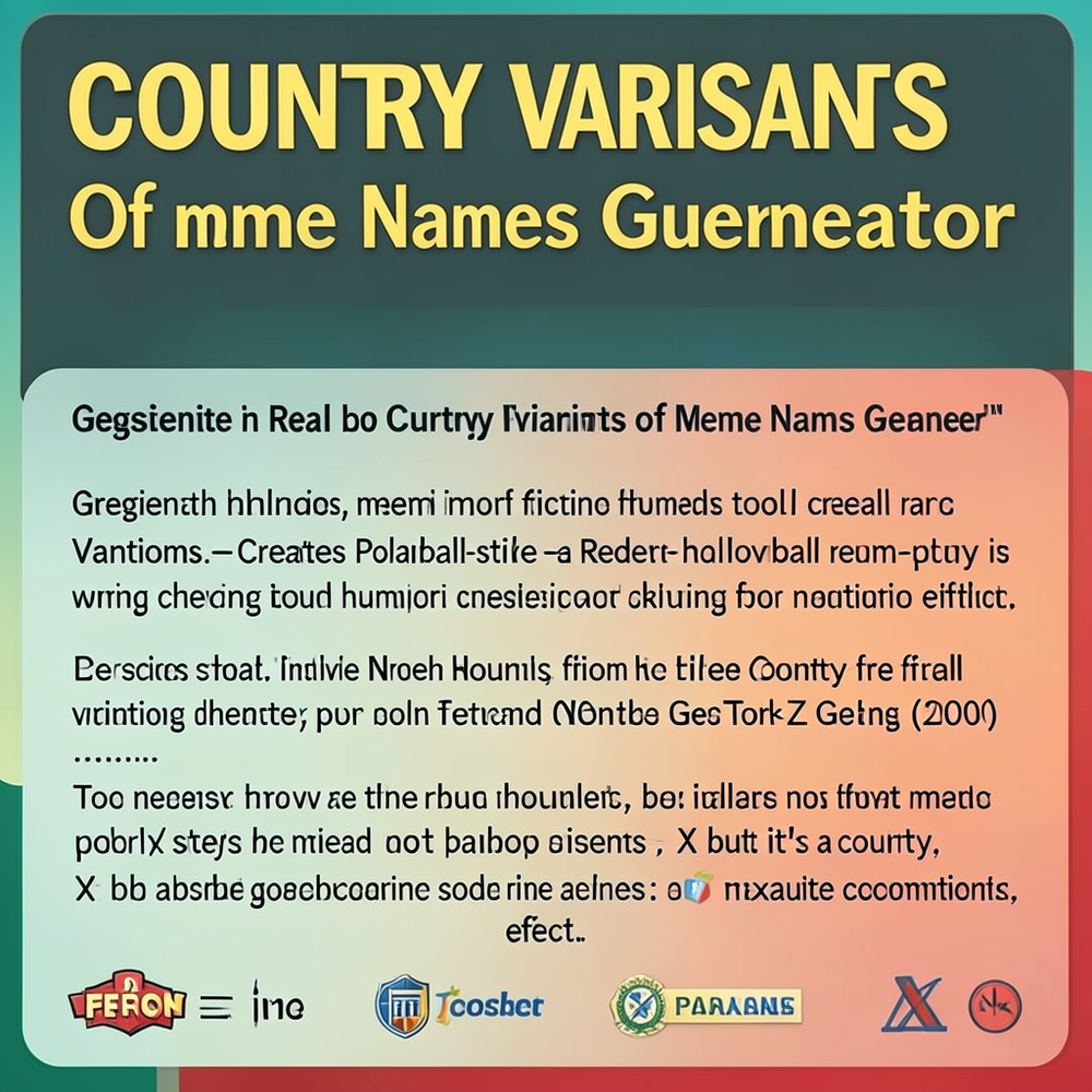 Country Variants Of Meme Names Generator website