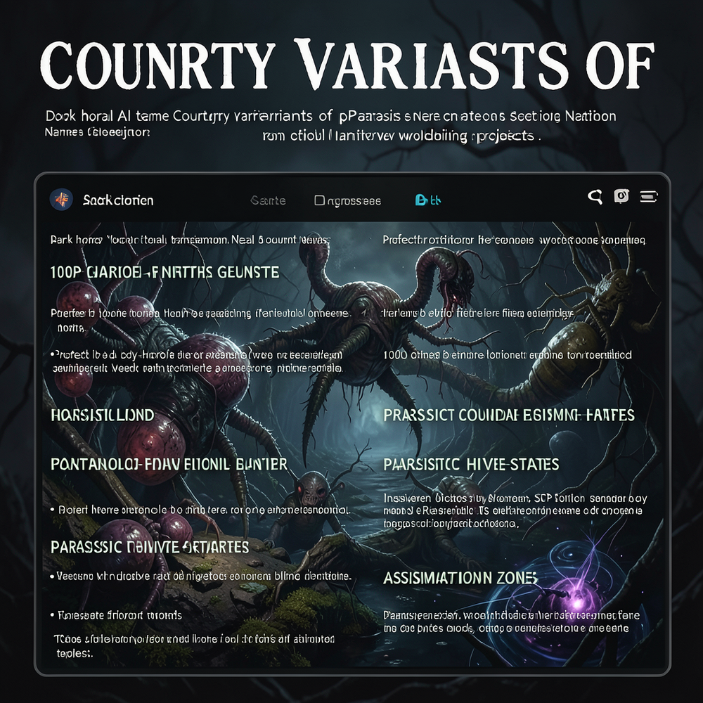 Country Variants Of parasites Names Generator website