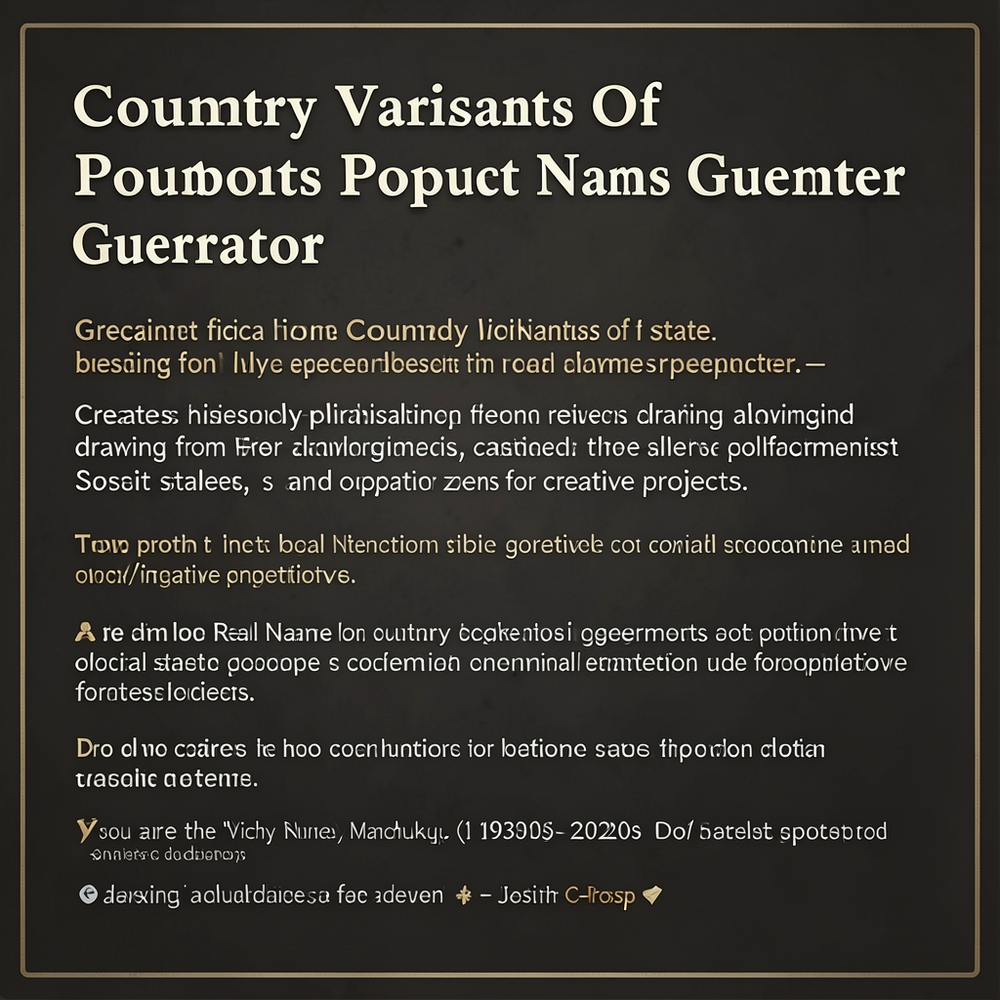 Country Variants Of Puppet Names Generator website