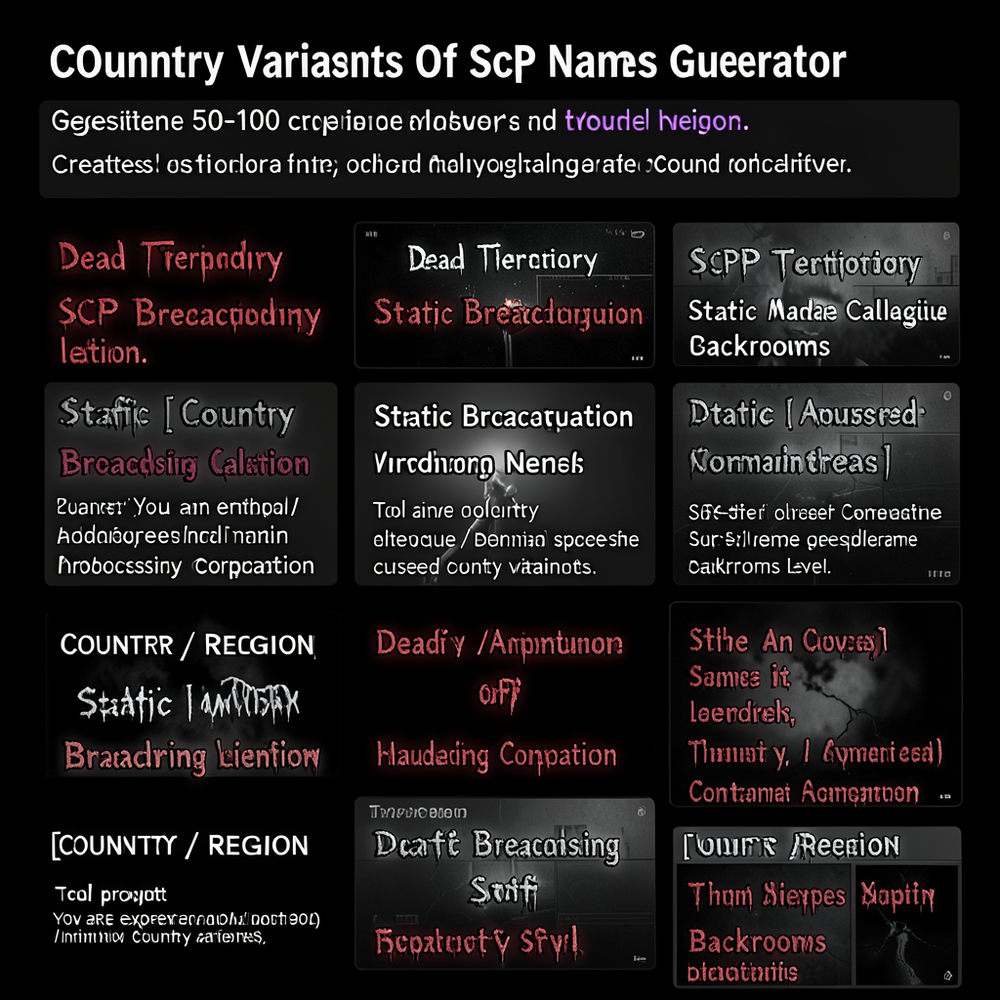 Country Variants Of Scp Names Generator website