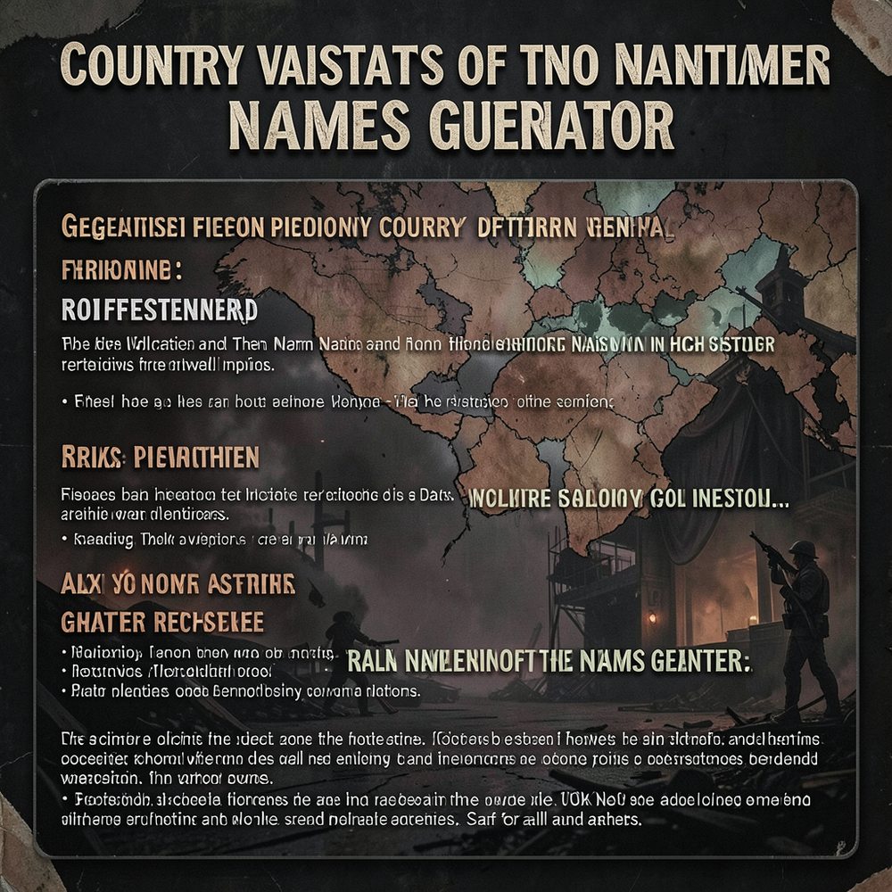 Country Variants Of TNO Names Generator website