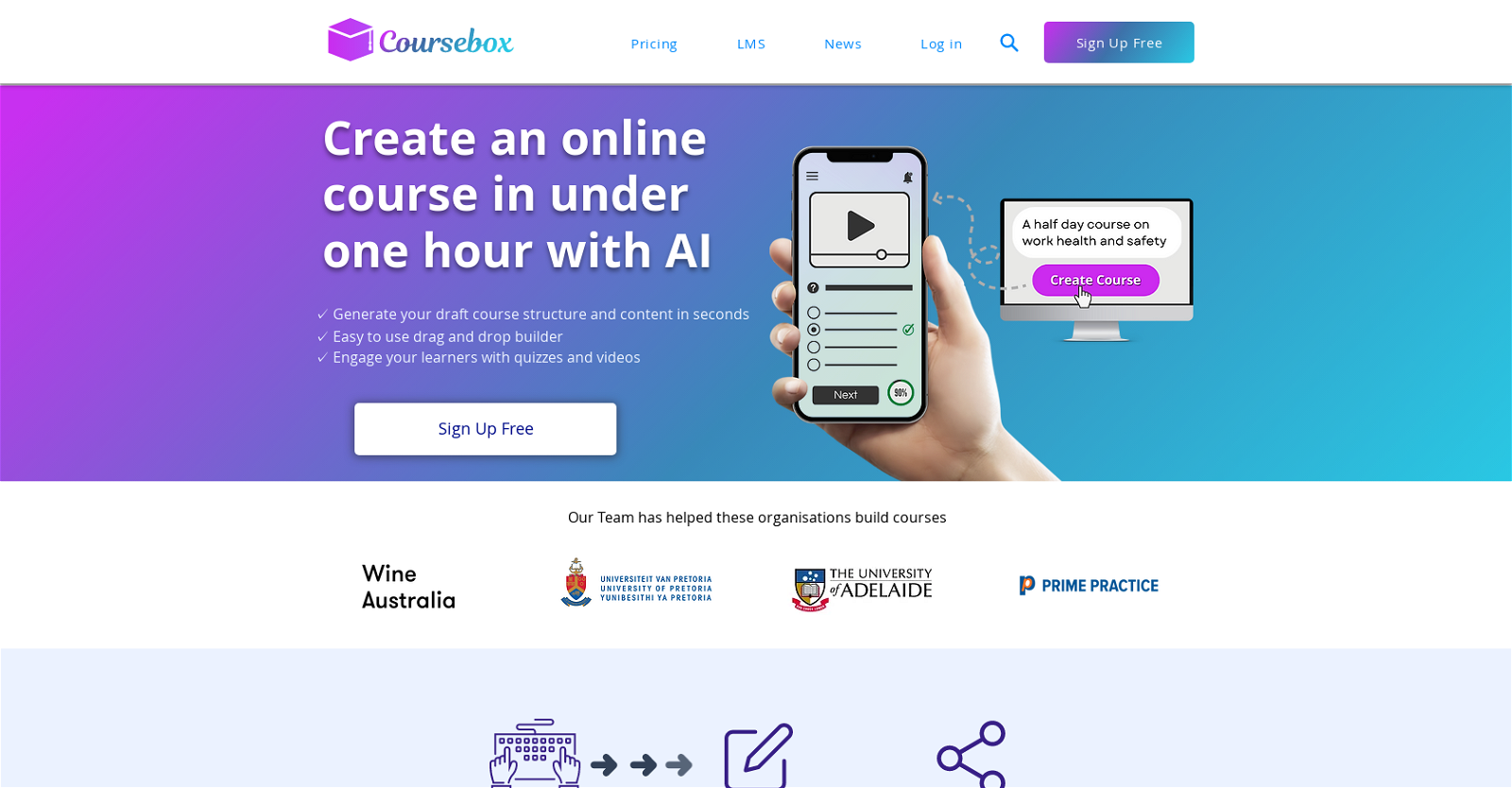 Coursebox website
