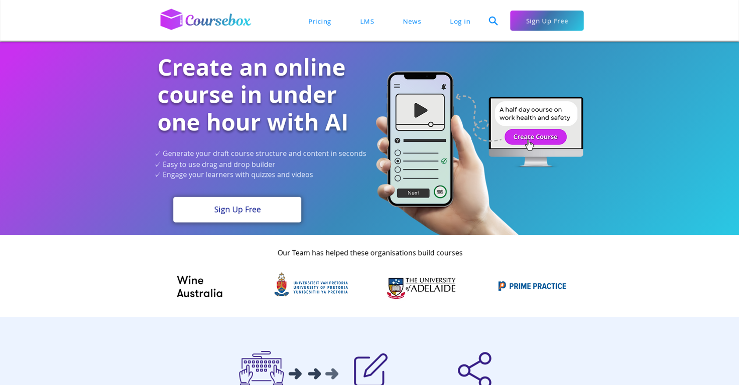 Coursebox website