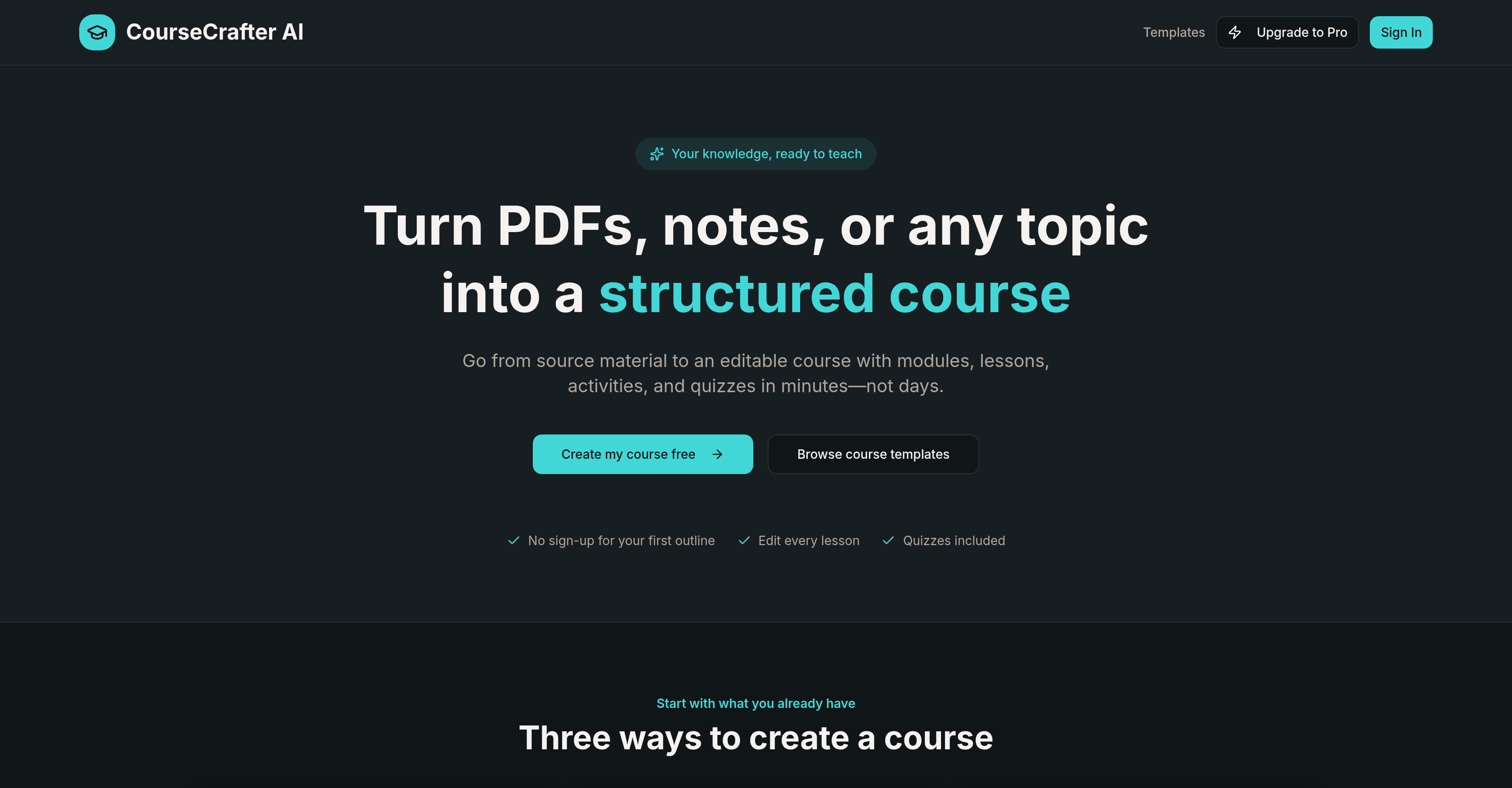 CourseCrafter AI - AI Tool For Courses