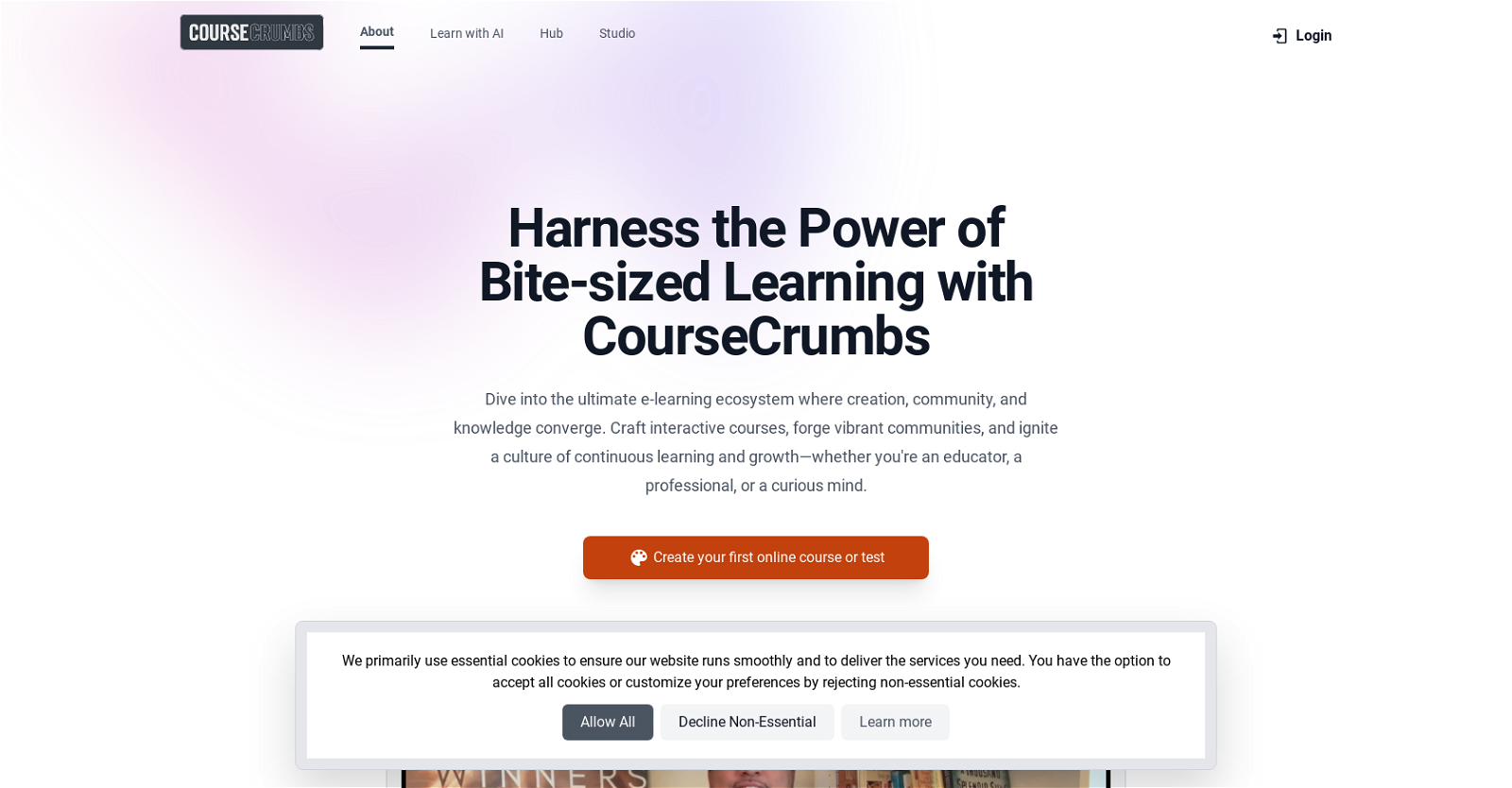 CourseCrumbs website