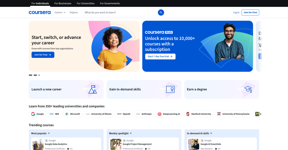 Coursera website