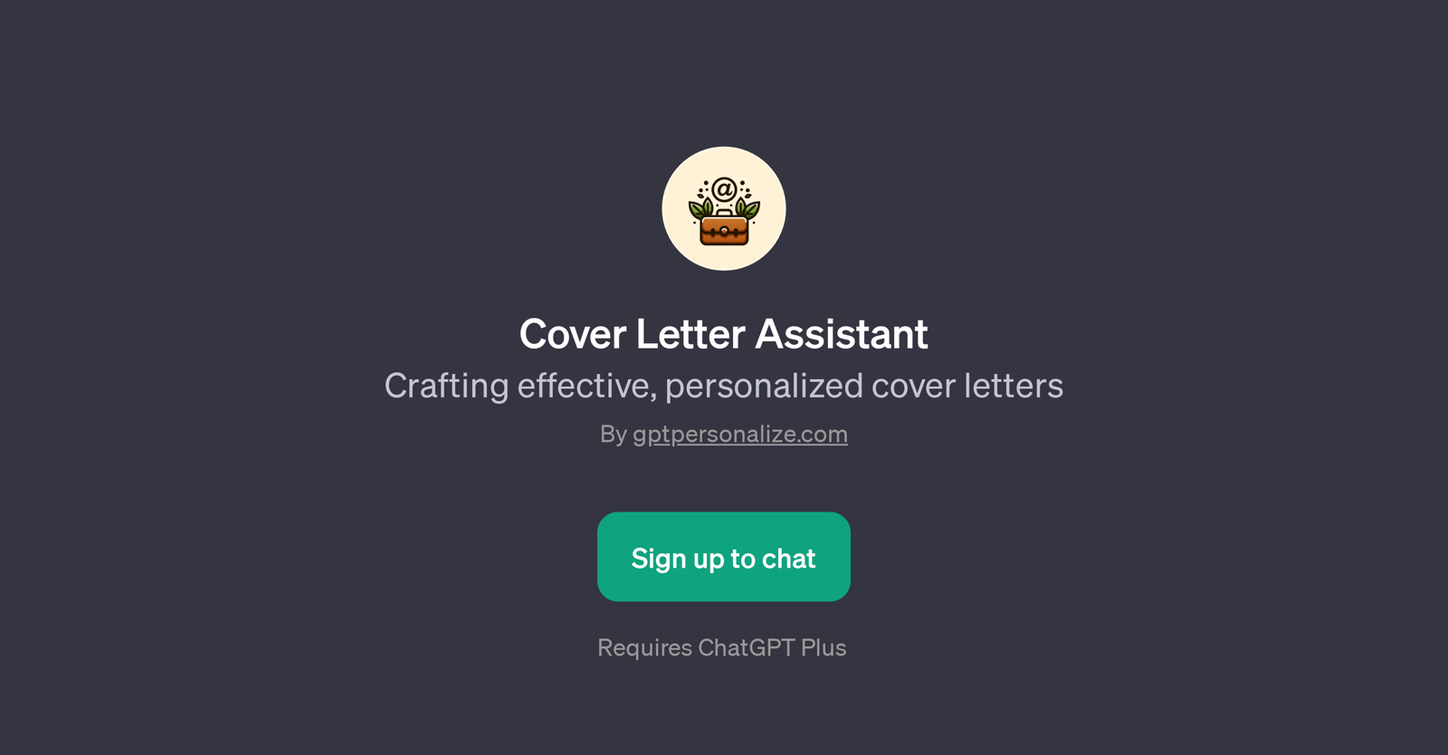 Cover Letter Assistant website