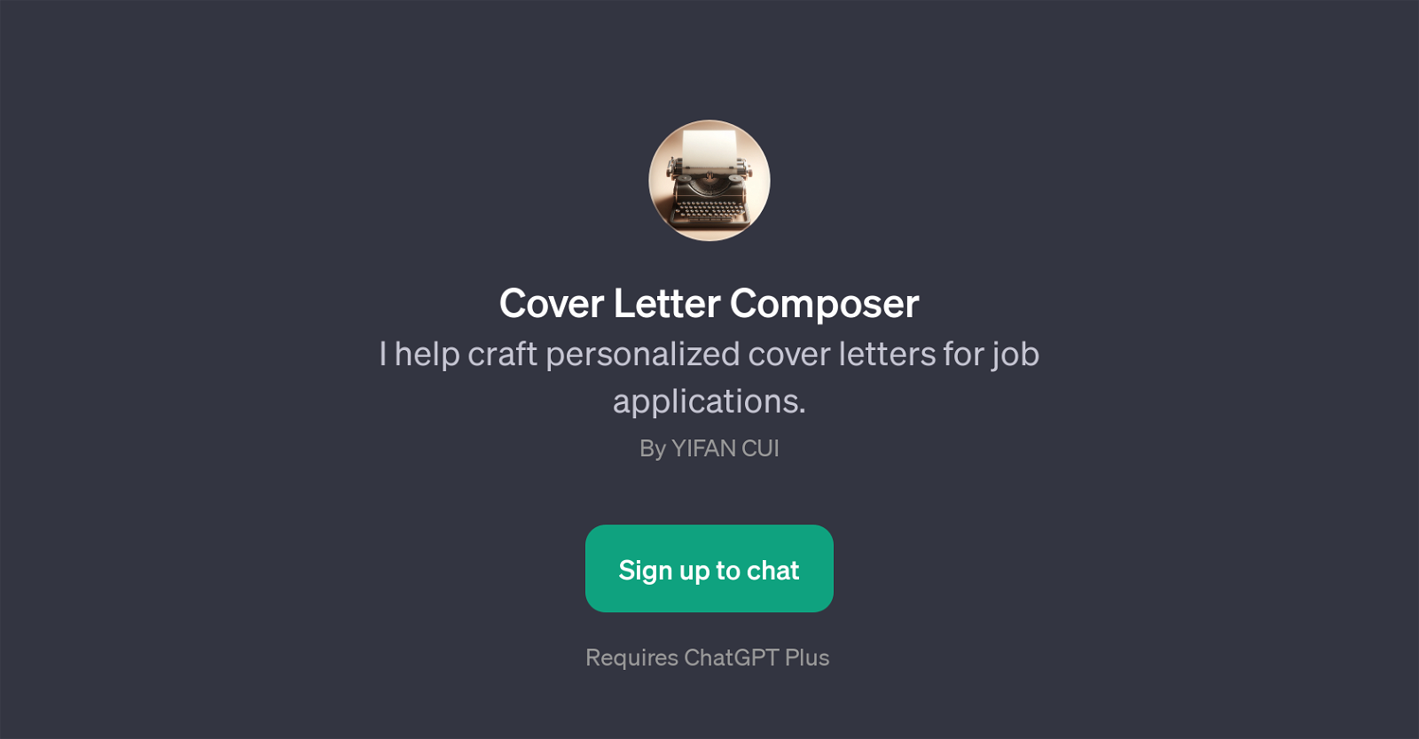 Cover Letter Composer website