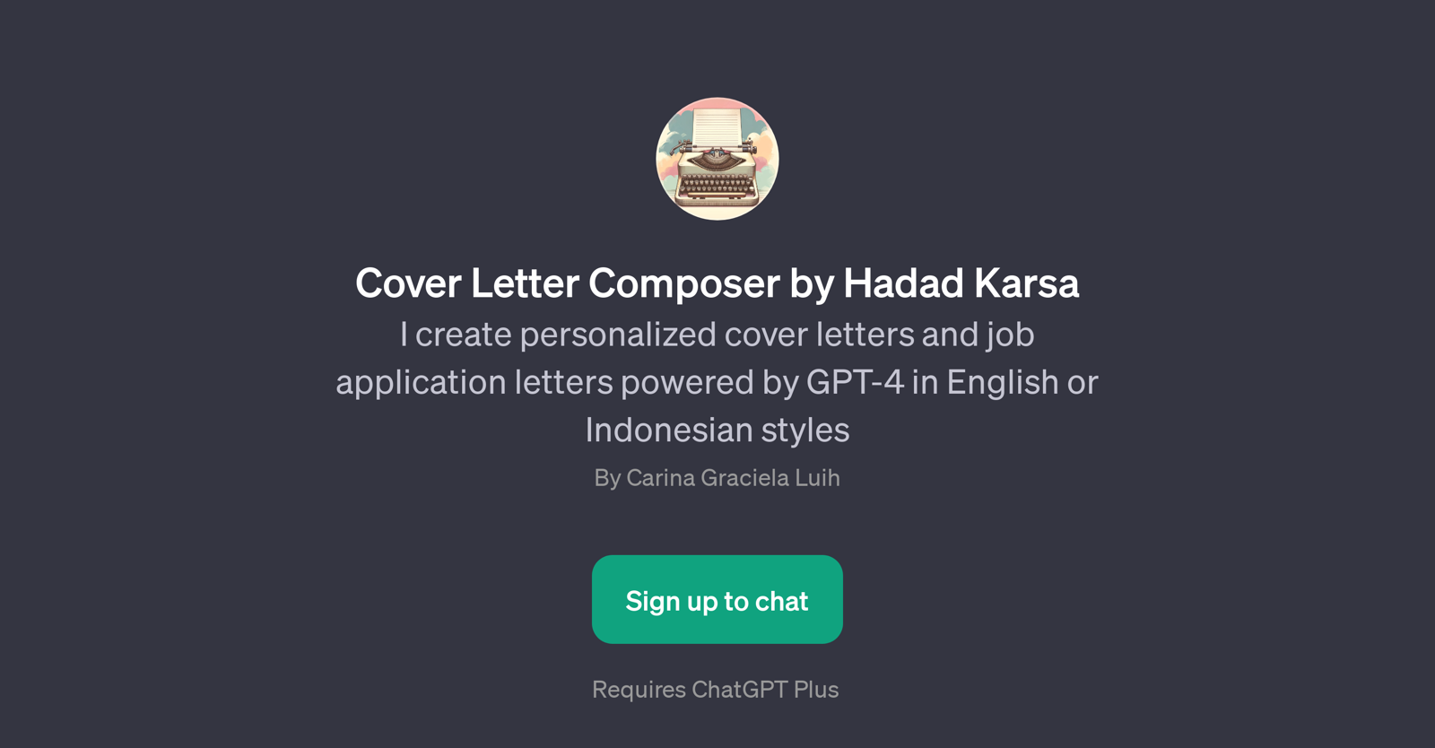 Cover Letter Composer by Hadad Karsa website