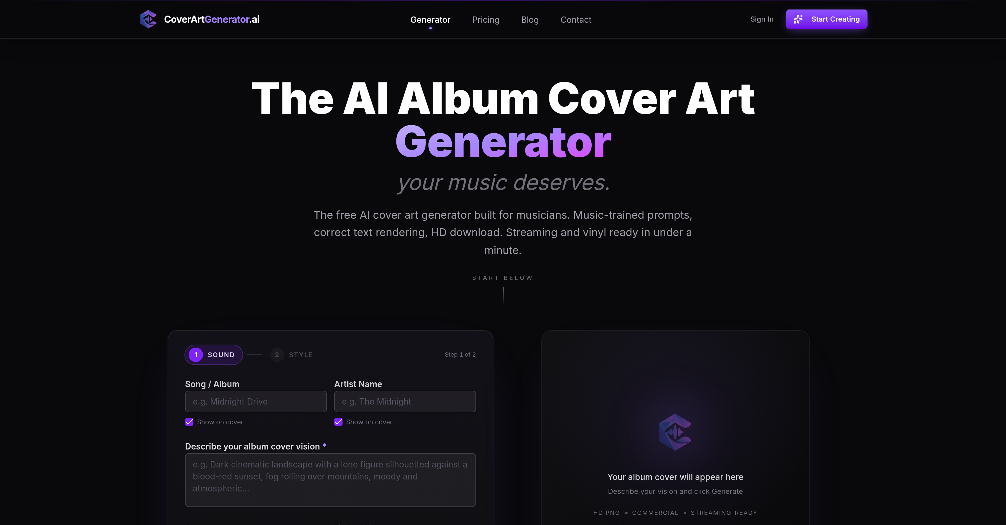 CoverArtGenerator.ai screenshot 1 CoverArtGenerator.ai screenshot 1