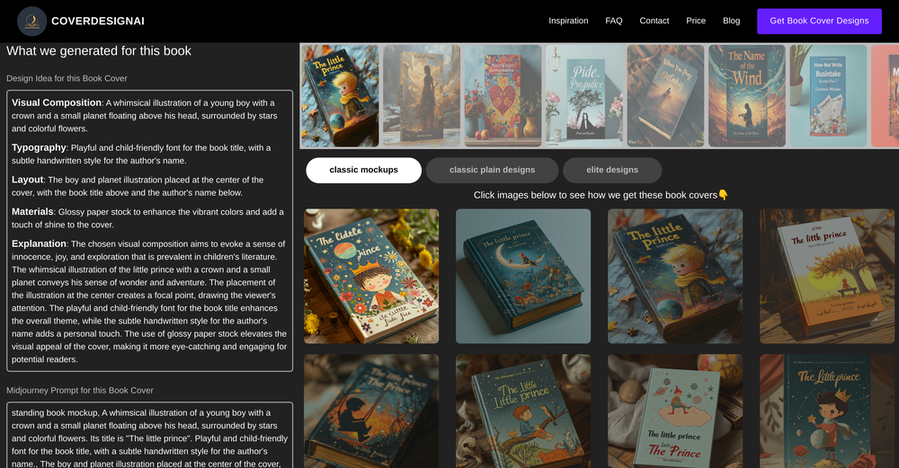 CoverDesign AI website