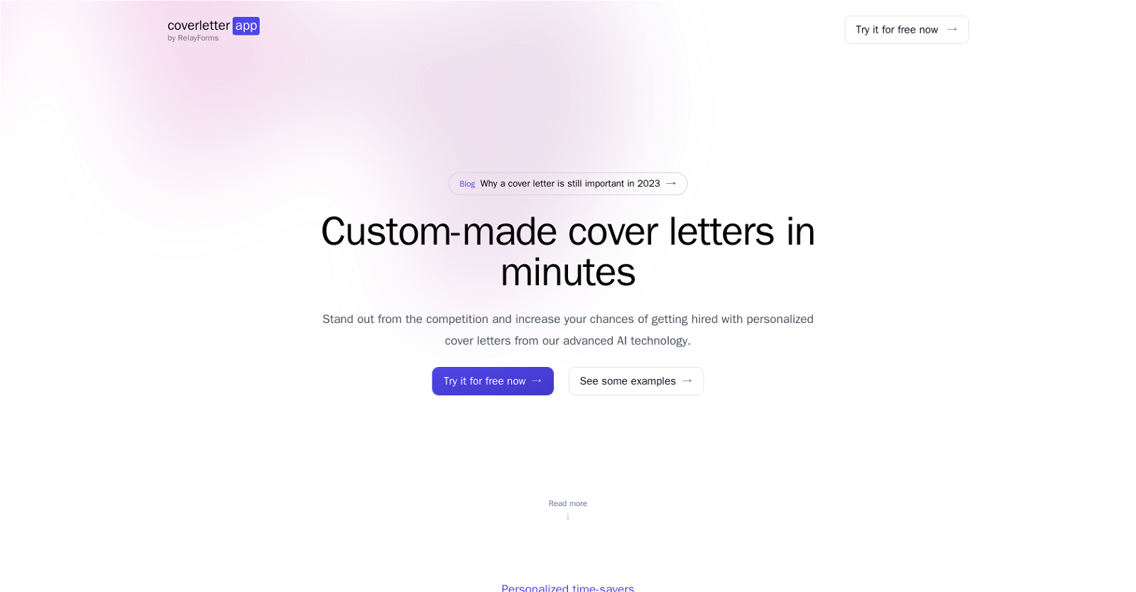 free cover letter app