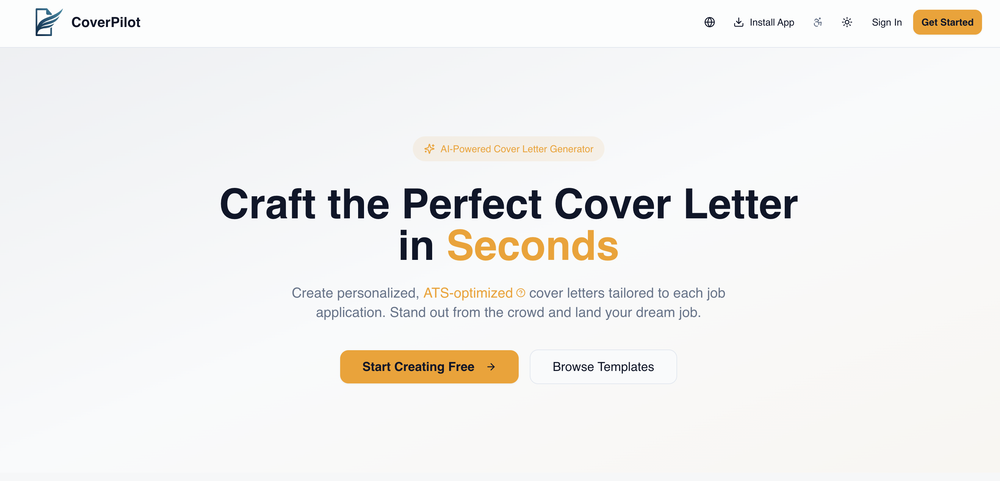 CoverPilot website