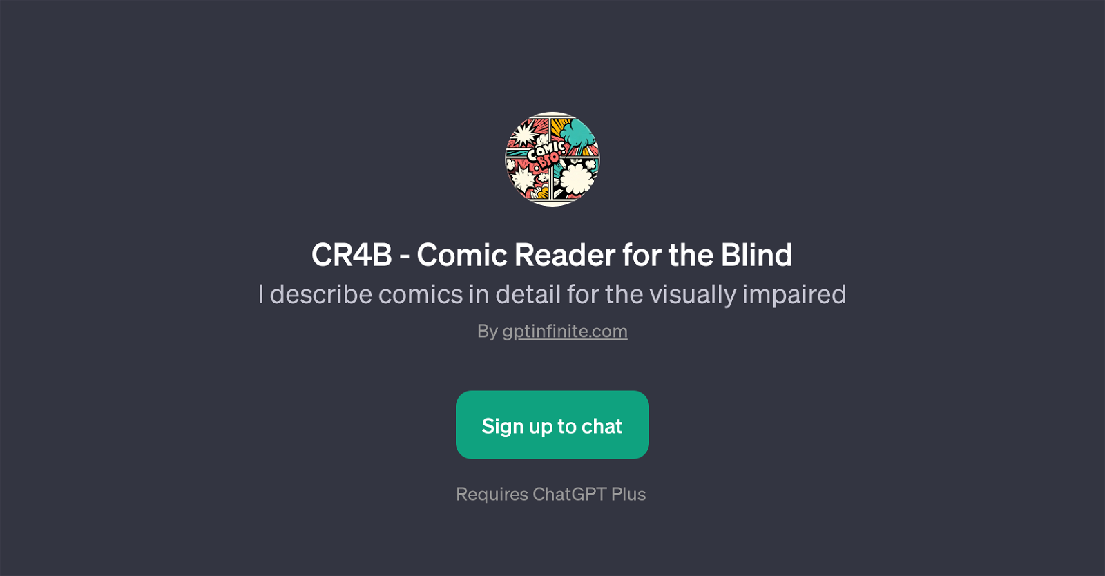 CR4B - Comic Reader for the Blind website