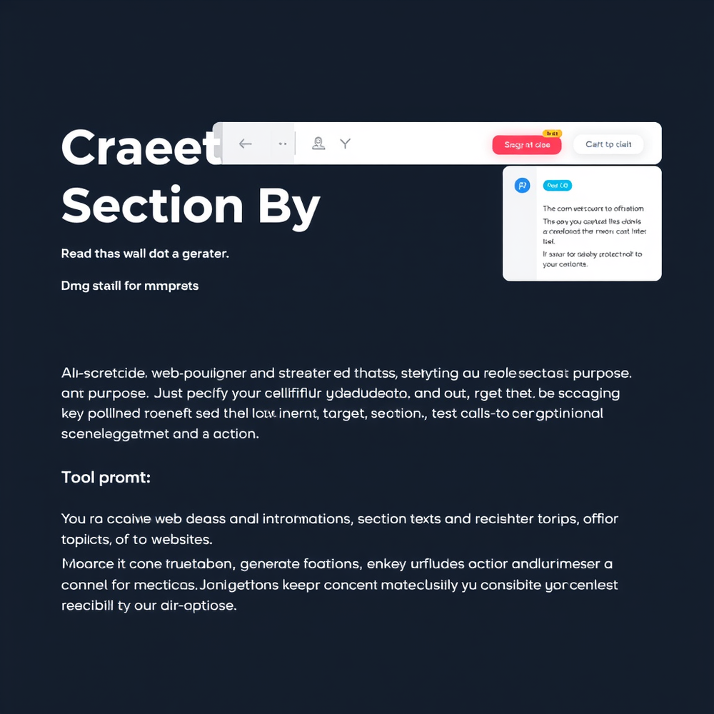 Craete Website Section By Ai Generator website