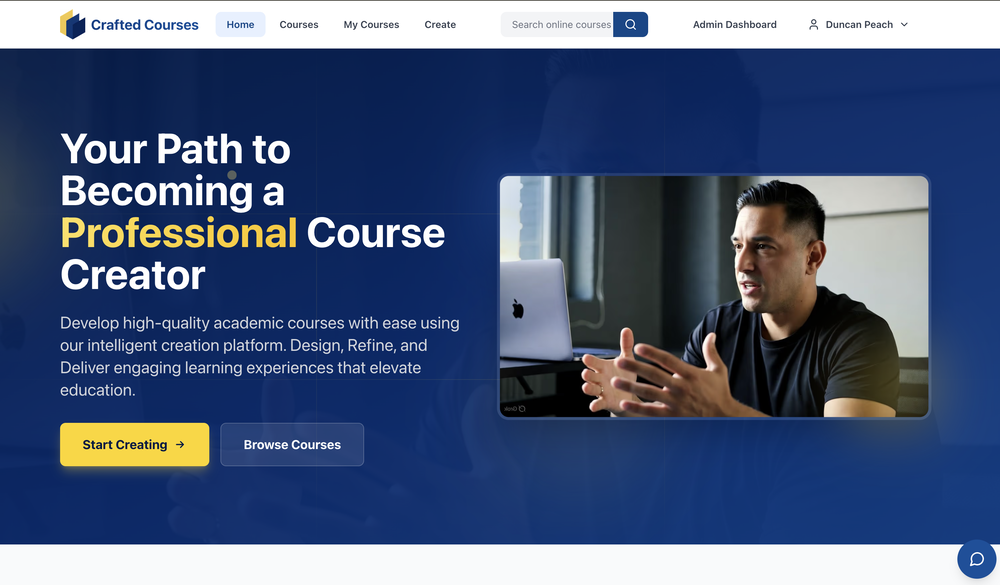 CraftedCourses.io website