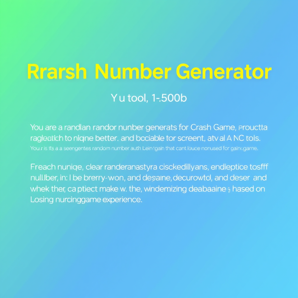 Crash Game Random Number Generator website