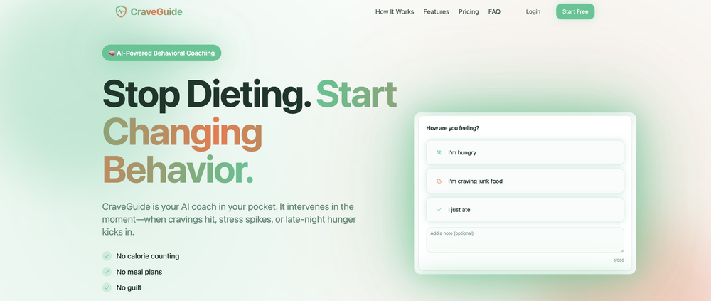 Crave-Guide.Ai website