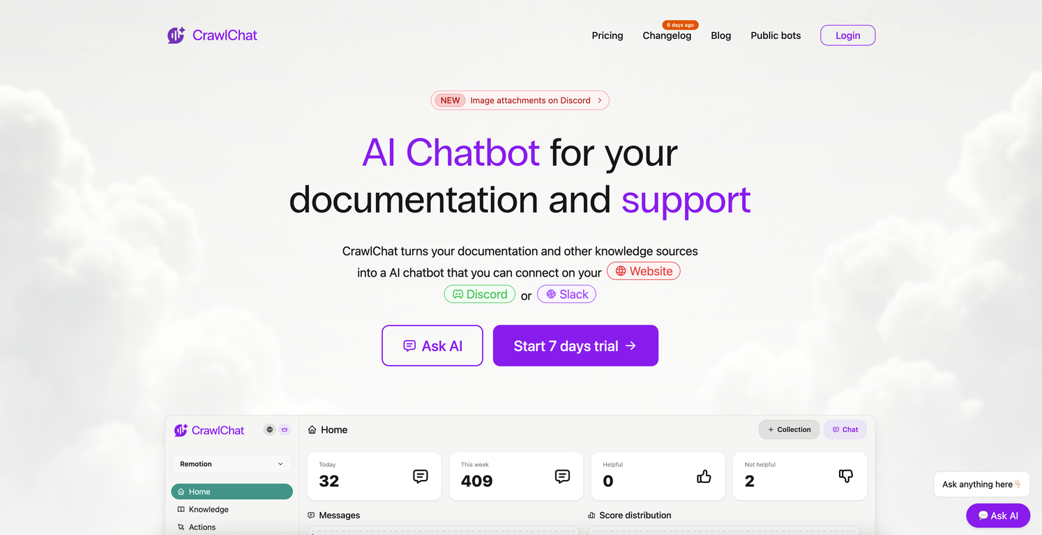 CrawlChat.app website