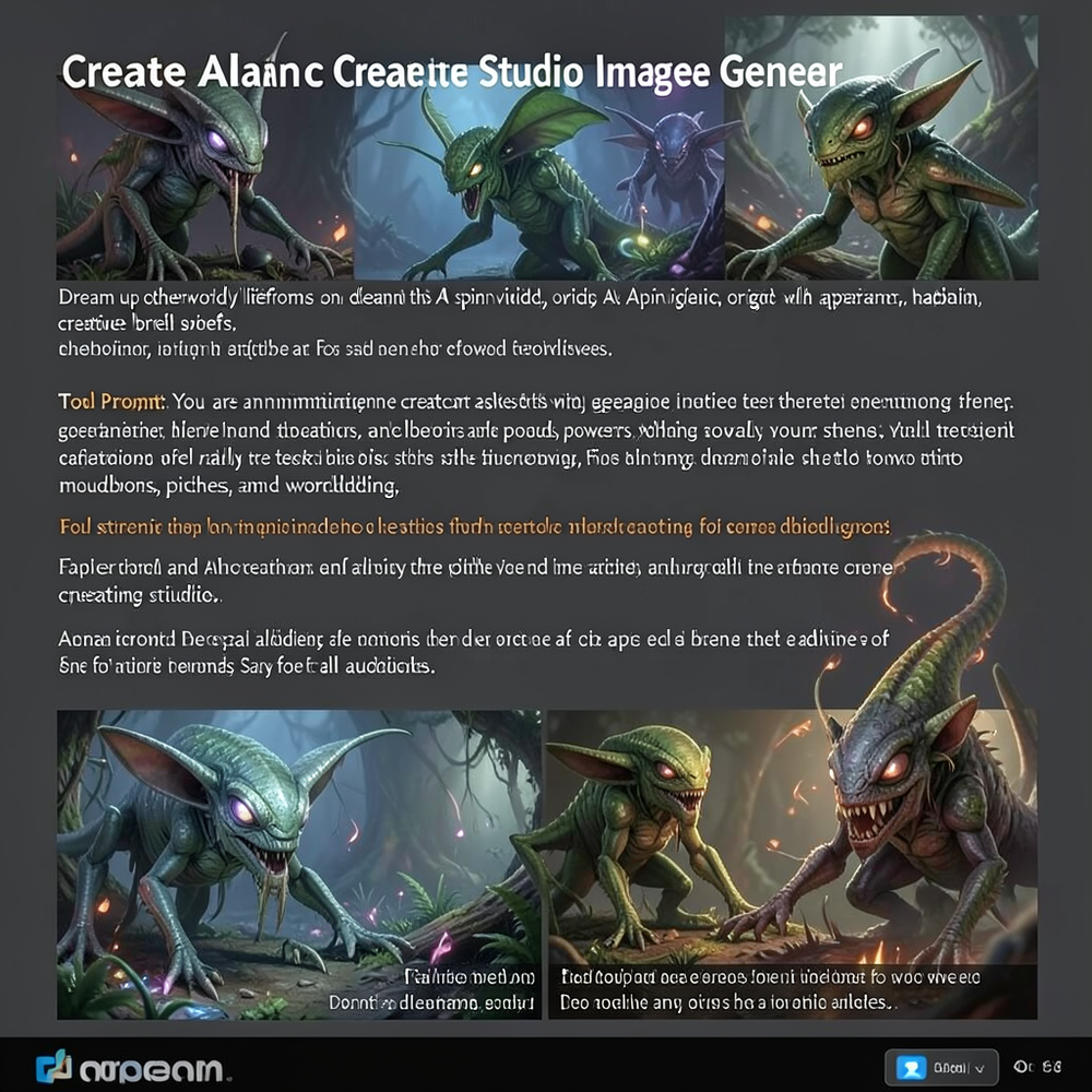 create alien creature studio  images idea gener website