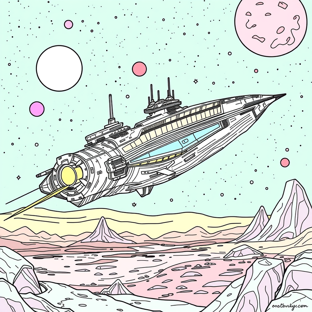 create alien mothership coloring book website