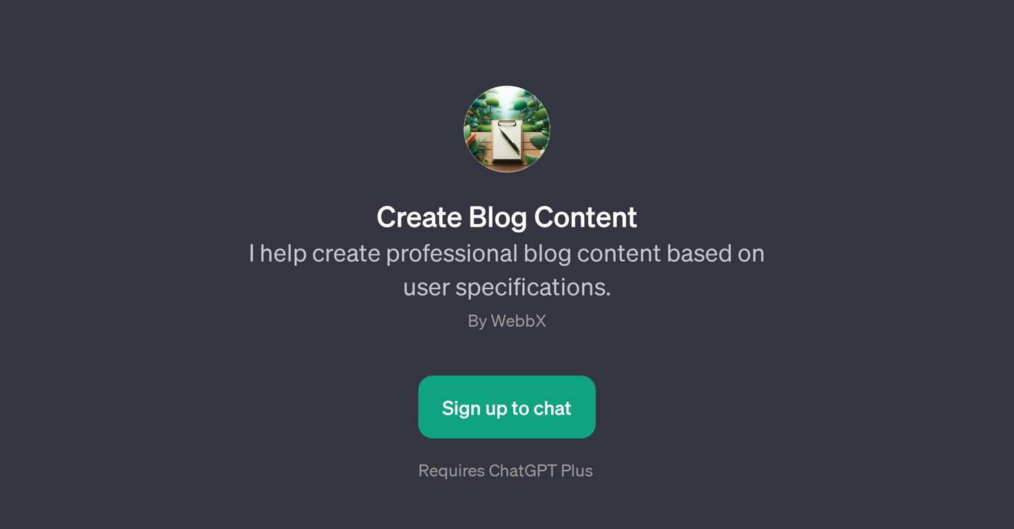 Create Blog Content website