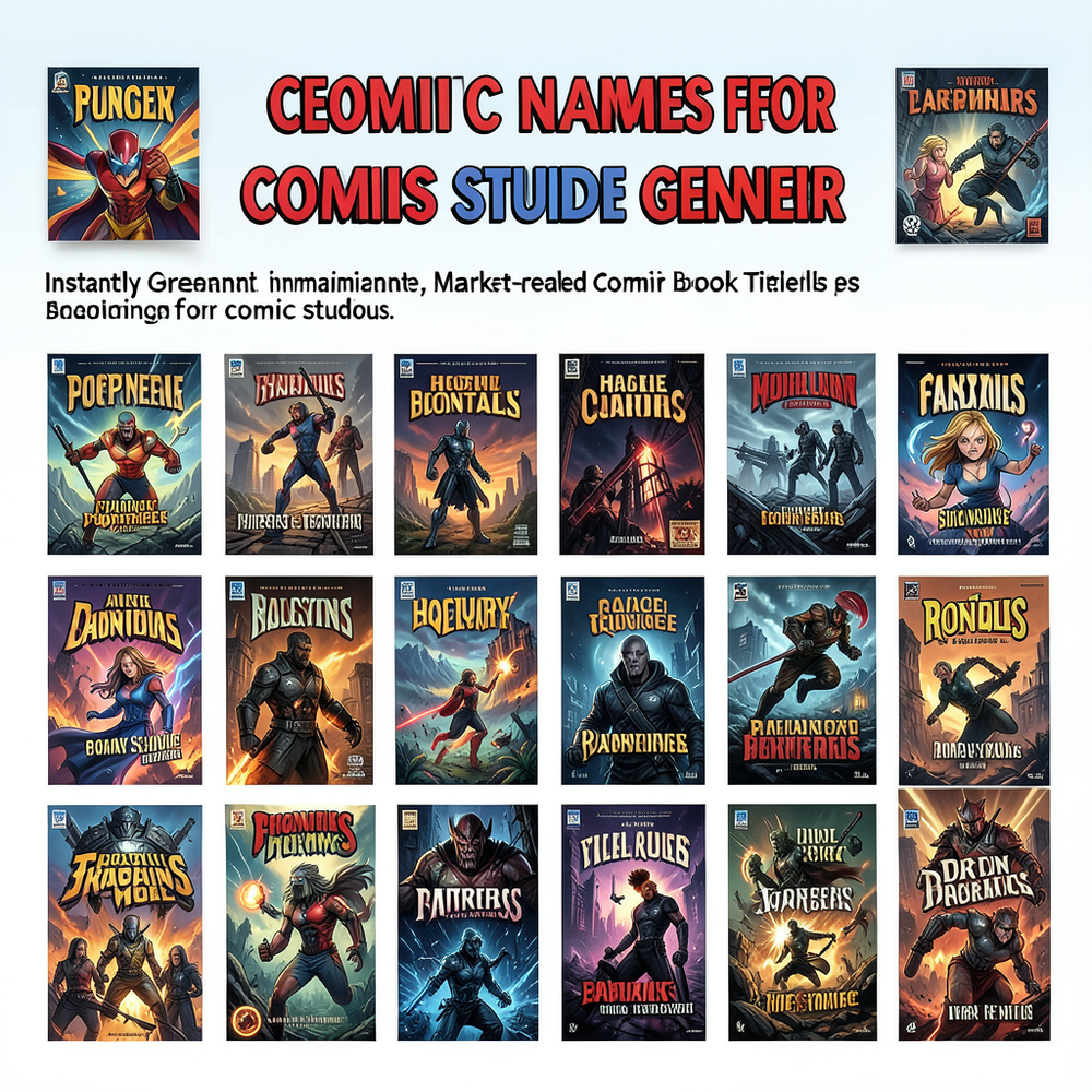 create comic names for image comics studio idea gener website