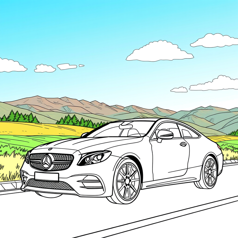 create mercedes benz all vehicle types coloring book website