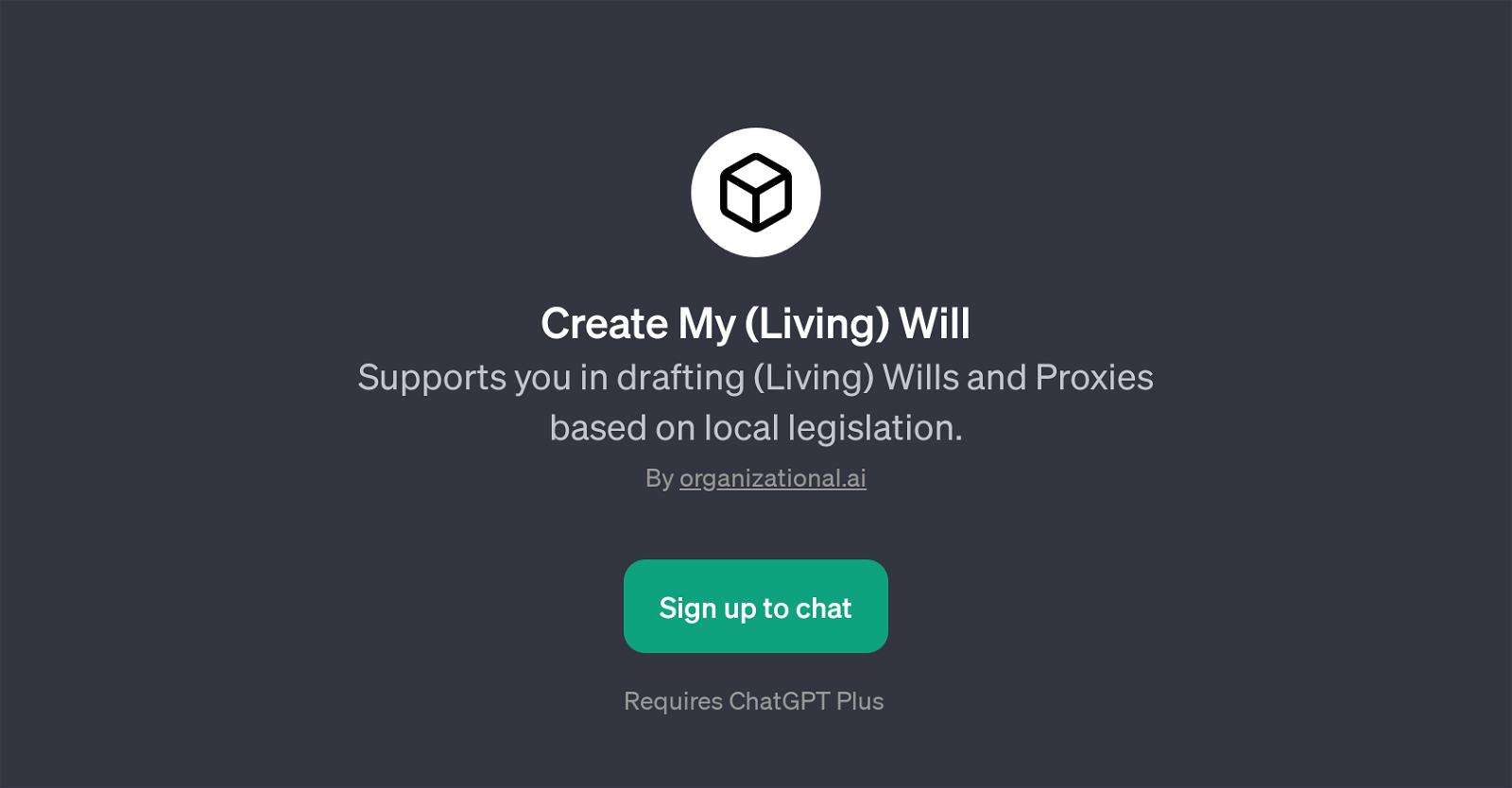 Create My (Living) Will website