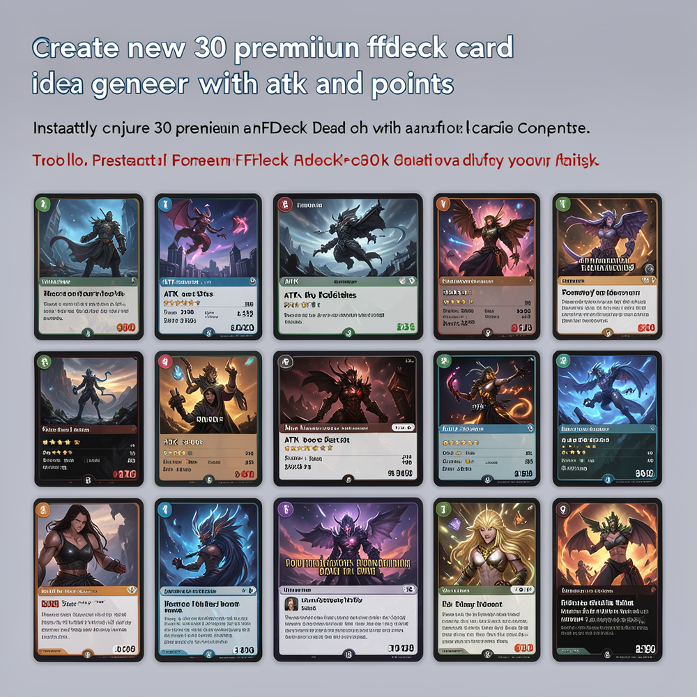 create new 30 premium ffdeck card idea gener with atk and points website