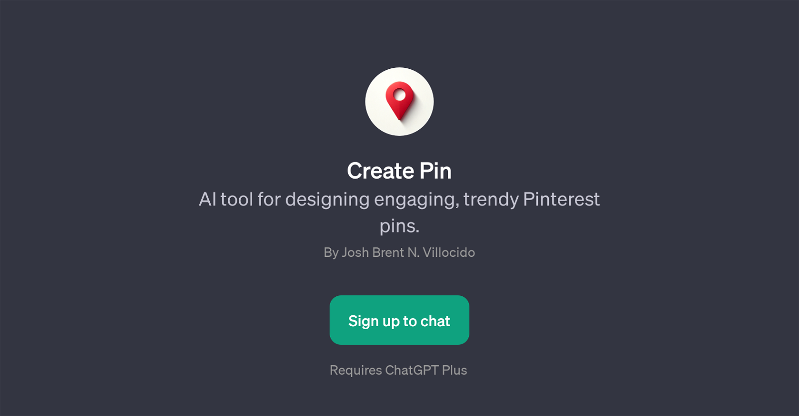 Create Pin website