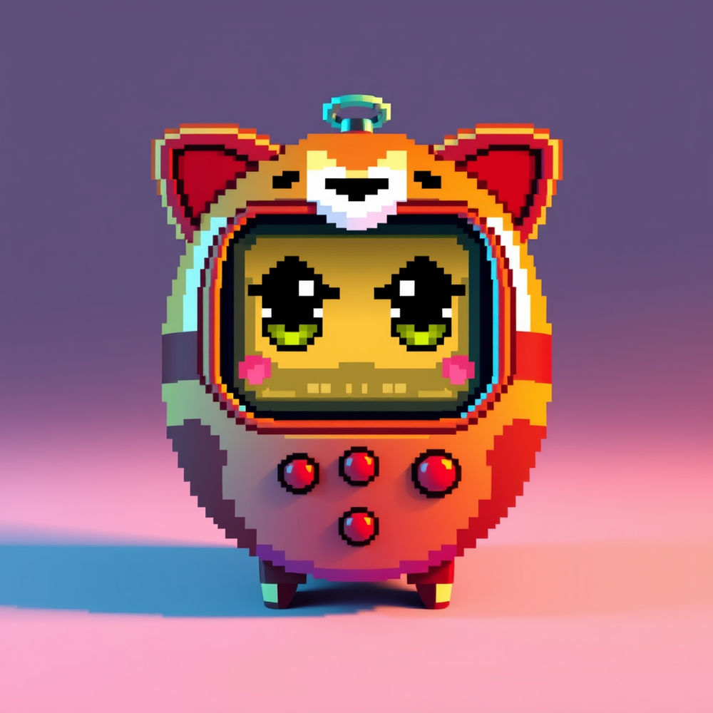 create pixel tamagochi character website